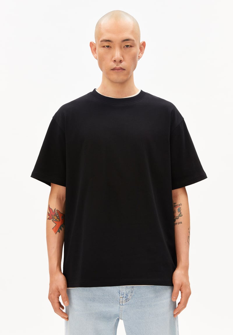 MAARKOS HEAVY WEIGHT T-SHIRT | black by ARMEDANGELS, 100% Cotton