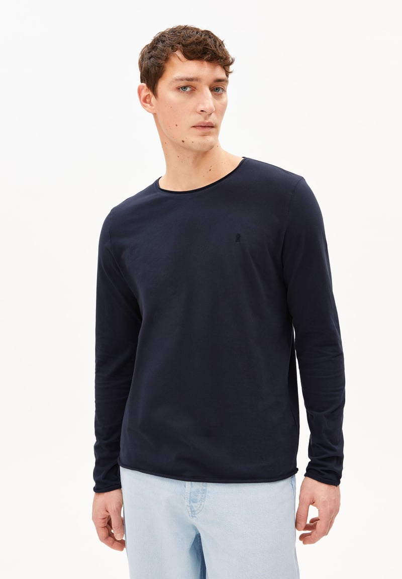JAAMES LONGSLEEVE BRUSHED | night sky by ARMEDANGELS, 100% Cotton