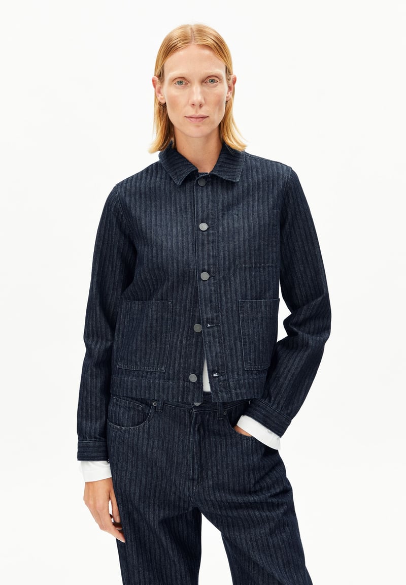 HERRINGBONE DENIM CHORE JACKET | rinse by ARMEDANGELS, 100% Cotton