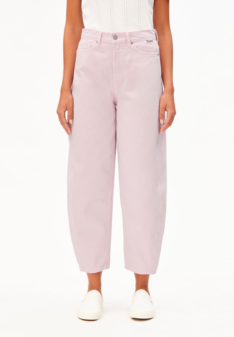 BAARLY HIGH WAIST BARREL JEAN| pink mist by ARMEDANGELS, 100% Cotton