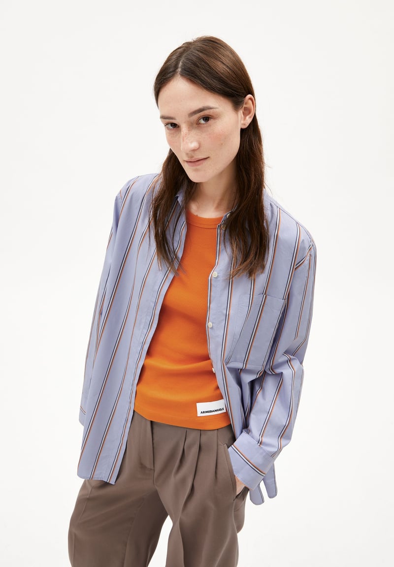 HALIAA STRIPED BLOUSE| heather by ARMEDANGELS, 100% Cotton