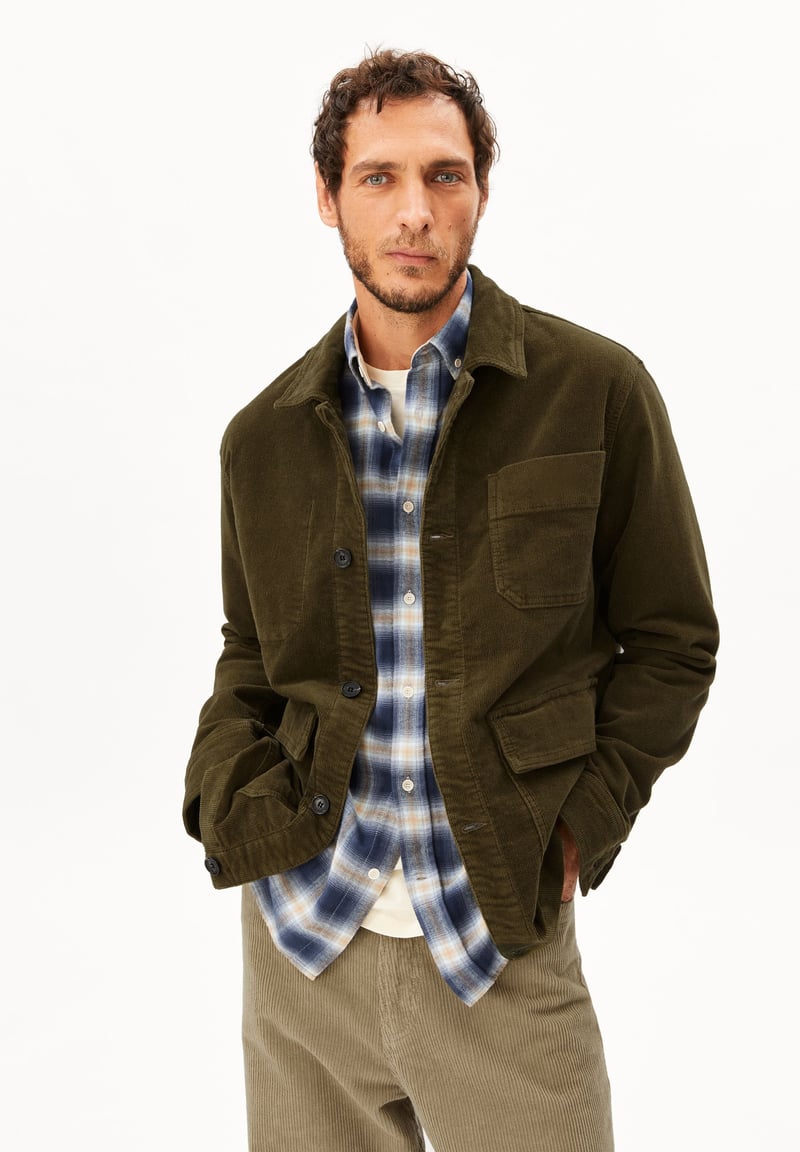 CORD BLAZER | dark earth by ARMEDANGELS, 99% Cotton, 1% Elastane