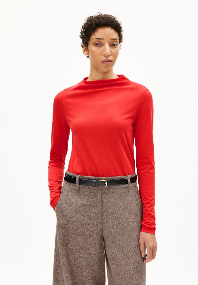 CALUNAA LONGSLEEVE | candy apple by ARMEDANGELS, 67% Lyocell, 33% Cotton