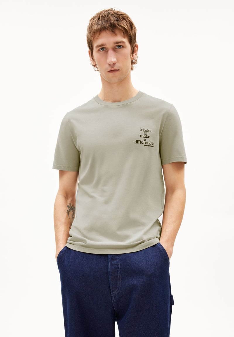 JAAMES DIFFERENCE T-SHIRT | light sage by ARMEDANGELS, 100% Cotton