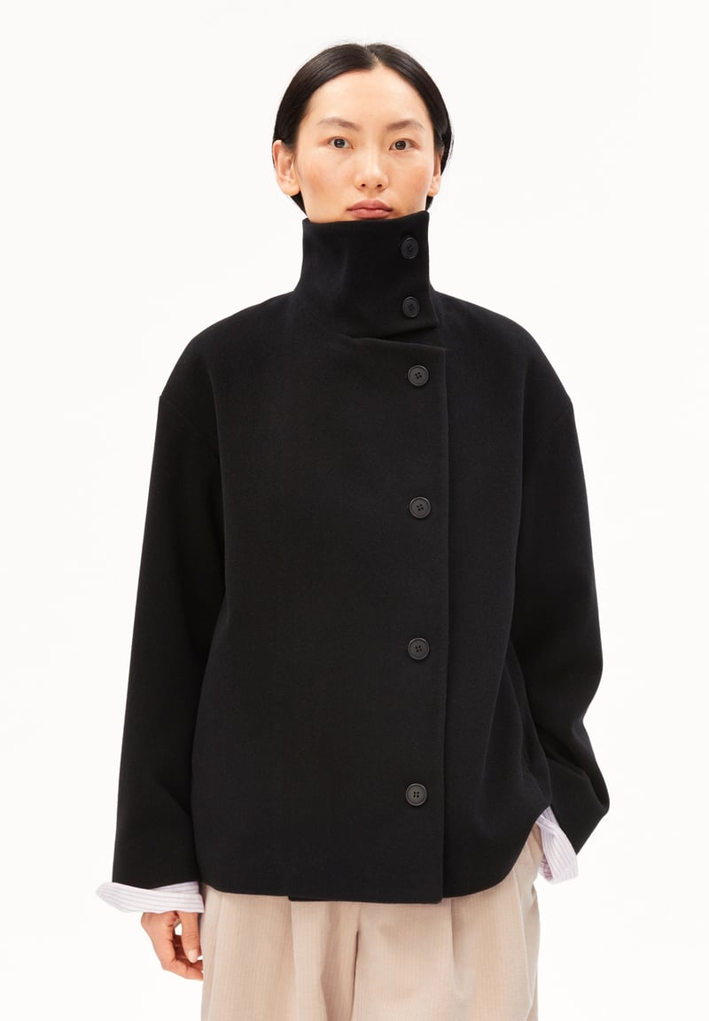 MAJELAA WOOL JACKET | black by ARMEDANGELS, 100% Wool