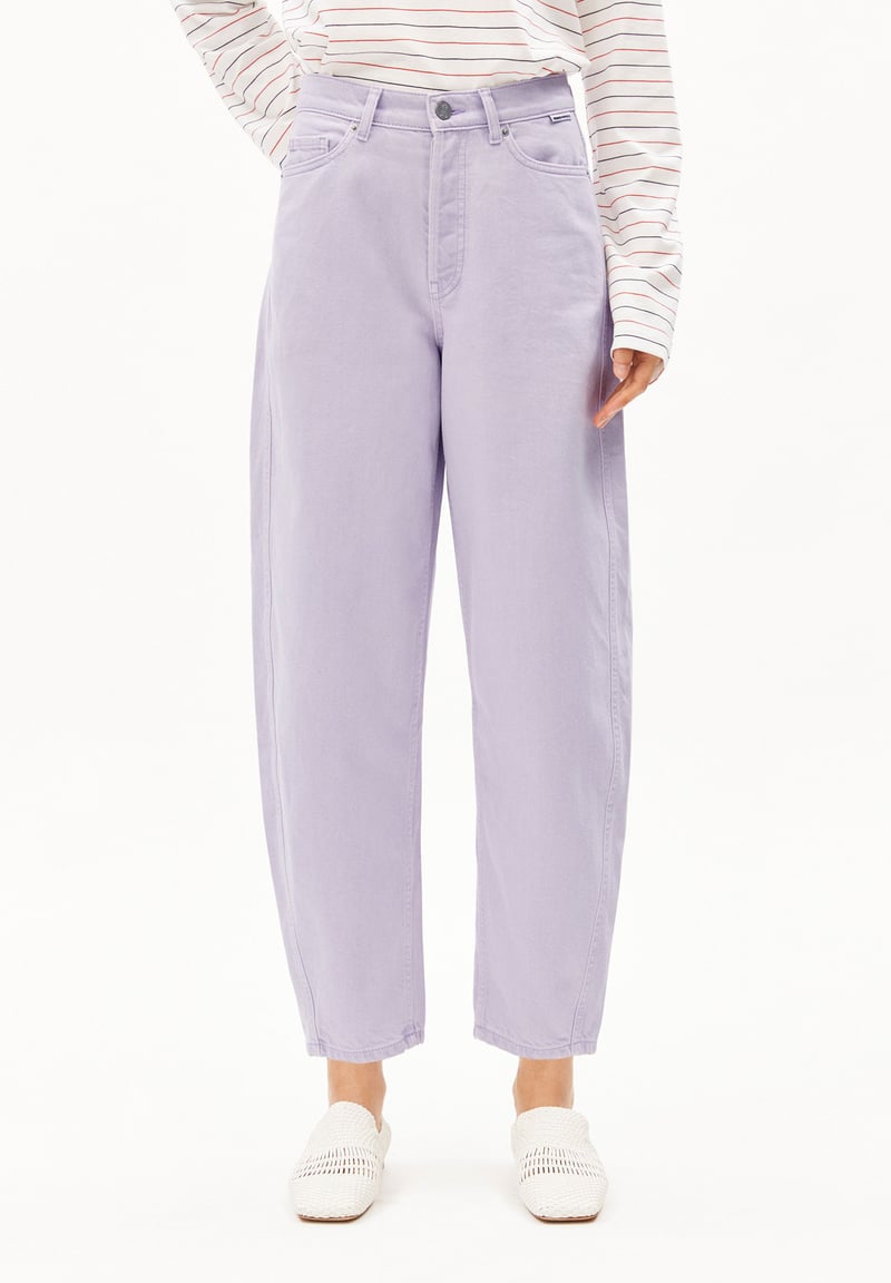 BAARLY HIGH WAIST BARREL JEAN| soft lilac by ARMEDANGELS, 100% Cotton