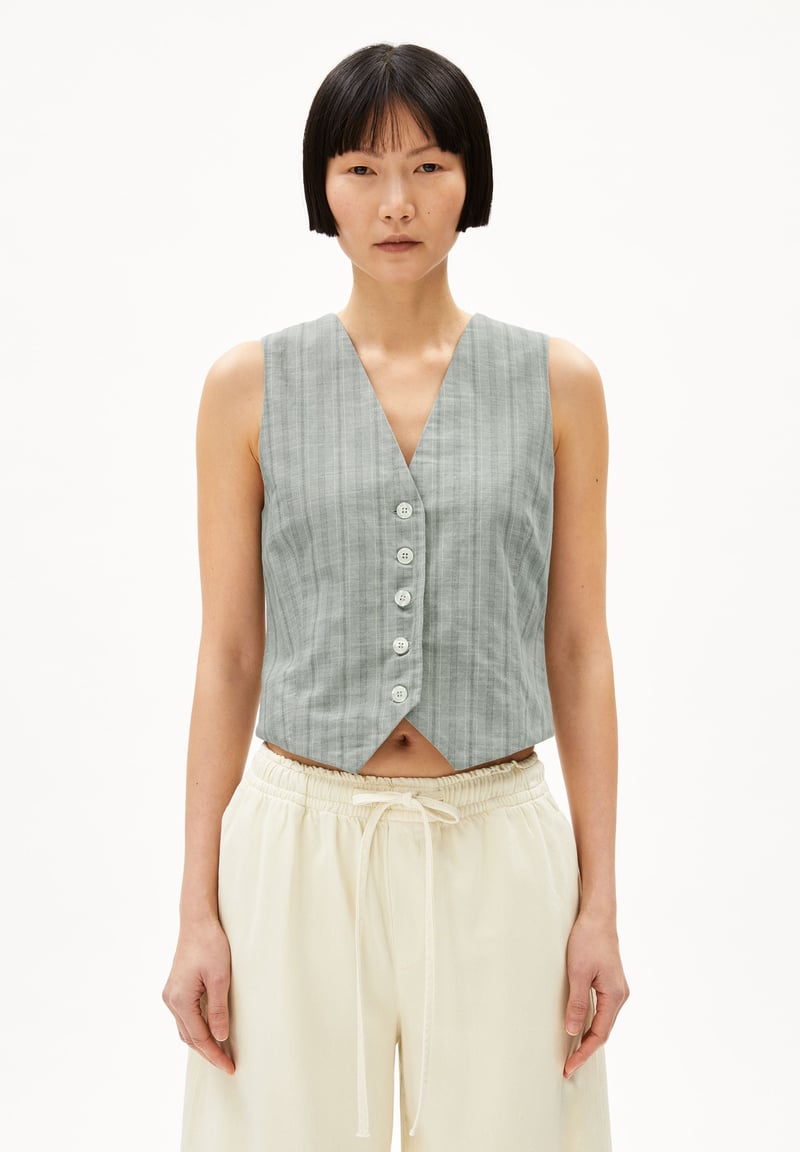 SINERIAA STRIPED| seagreen-light oatmilk by ARMEDANGELS, 100% Cotton