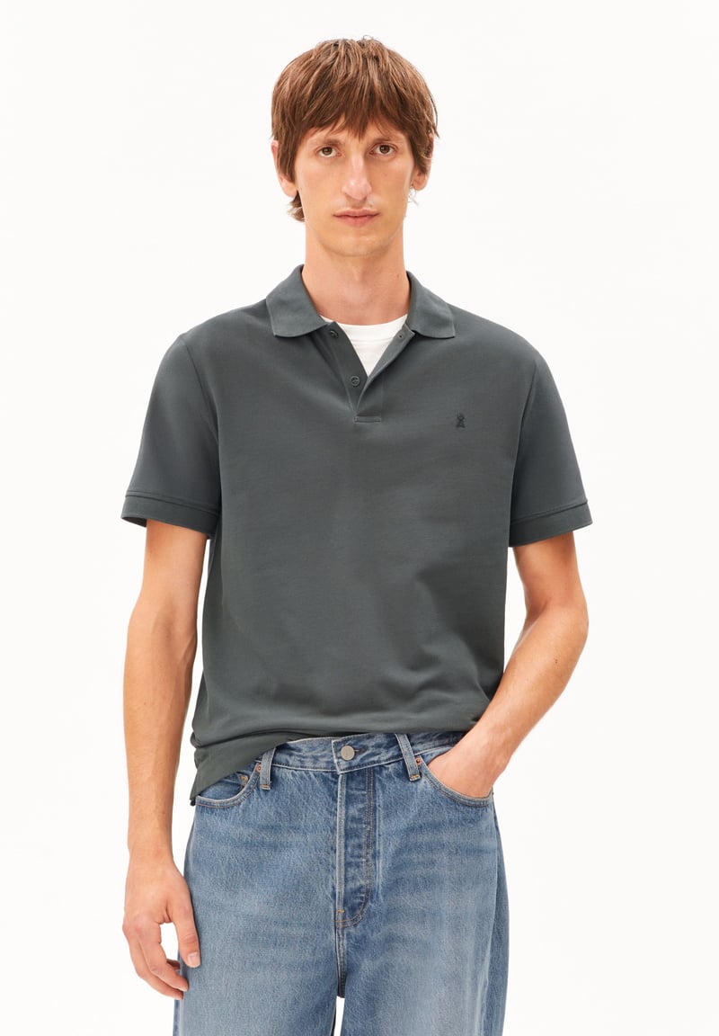 MAARIO POLOSHIRT | space steel by ARMEDANGELS, 100% Cotton