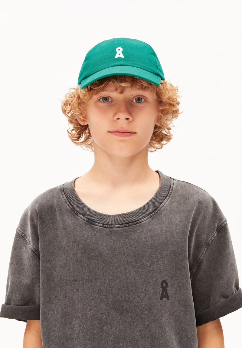 YENAAS KIDS CAP | emerald green by ARMEDANGELS, 100% Cotton