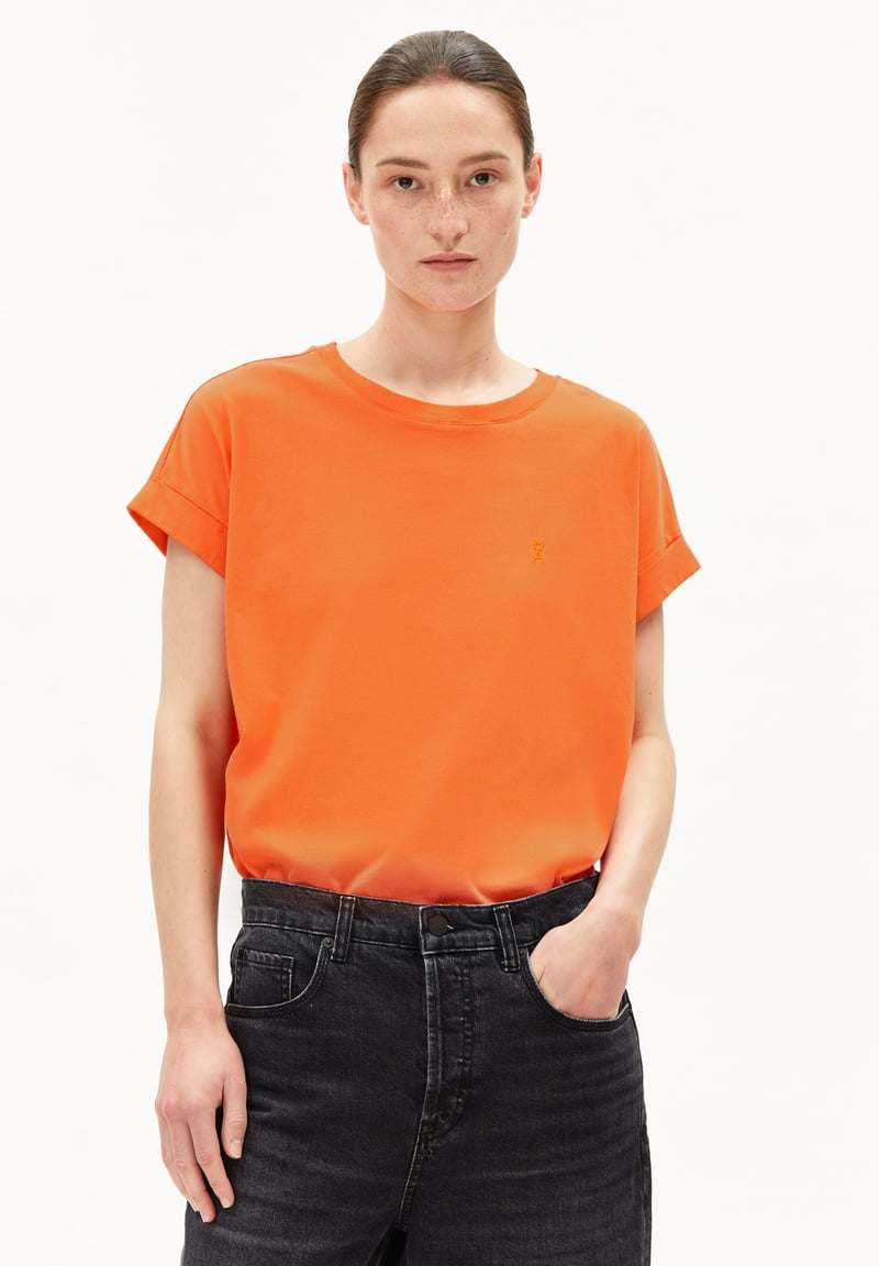 IDAARA T-SHIRT | sunset orange by ARMEDANGELS, 100% Cotton