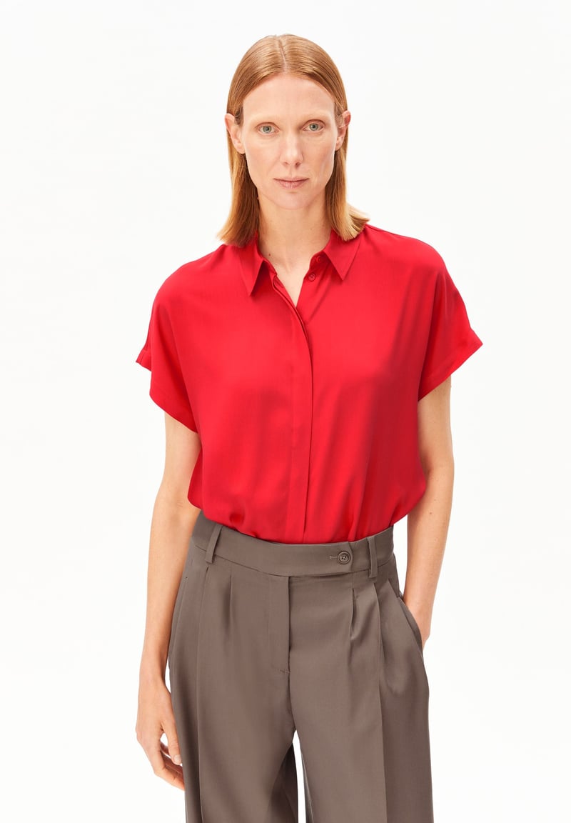 LARISAANA BLOUSE| mars red by ARMEDANGELS, 100% Viscose