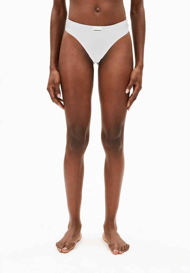 FAARA RIB THONG | white by ARMEDANGELS, 96% Cotton, 4% Elastane