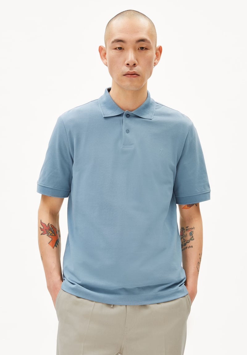 MAARIO POLOSHIRT | pigment blue by ARMEDANGELS, 100% Cotton