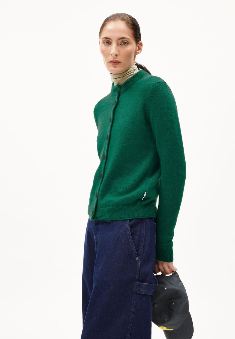AMILDAA| emerald green by ARMEDANGELS, 64% Wool, 36% Mohair