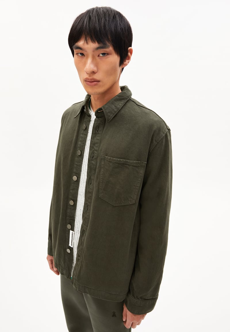 YUNAAI DENIM JACKET | forest pine by ARMEDANGELS, 100% Cotton