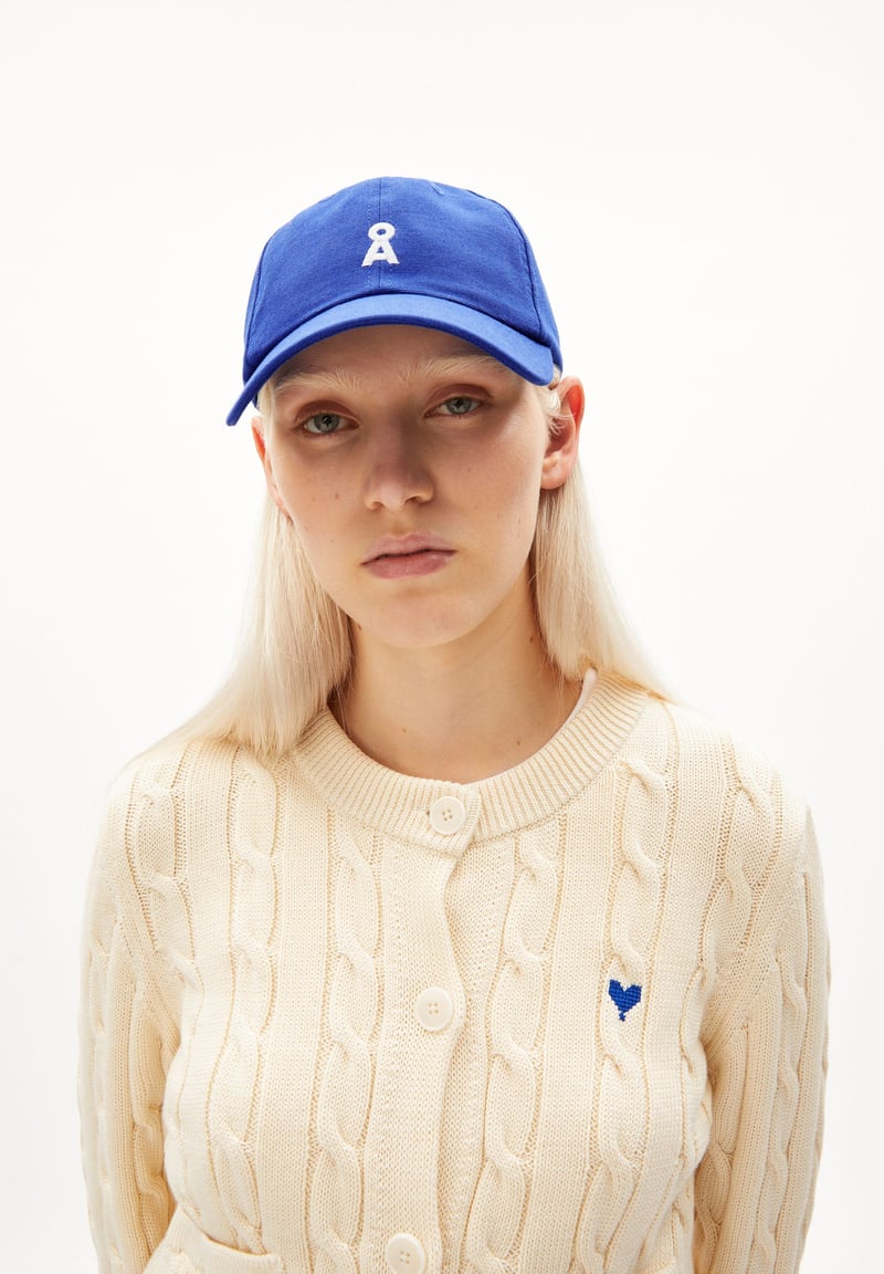 YENAAS BOLD CAP | dynamo blue by ARMEDANGELS, 100% Cotton