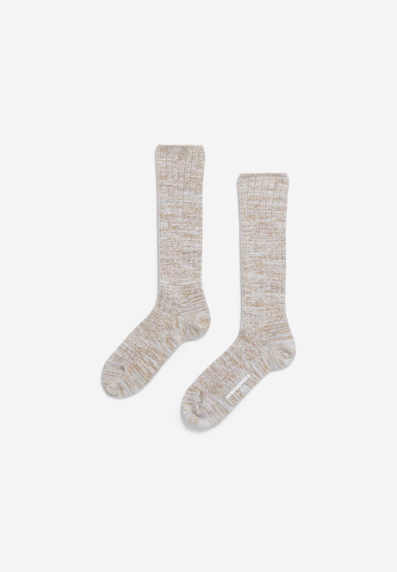 KAAINO SOCKS| light oak-light sage by ARMEDANGELS, 90% Cotton, 9% Nylon, 1% Elastane
