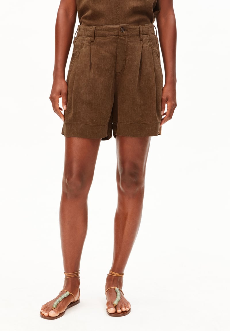 PIÑAYARN® BLEND GMT DYE SHORT | dried palm by ARMEDANGELS, 75% Lyocell, 25% Other