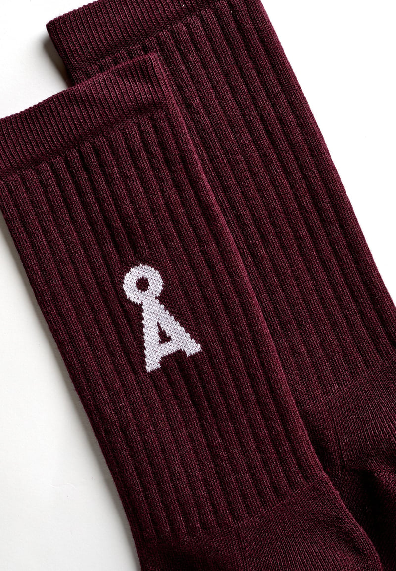 SAAMUS SHORT SOCKS | dark cranberry by ARMEDANGELS, 78% Cotton, 20% Nylon, 2% Elastane