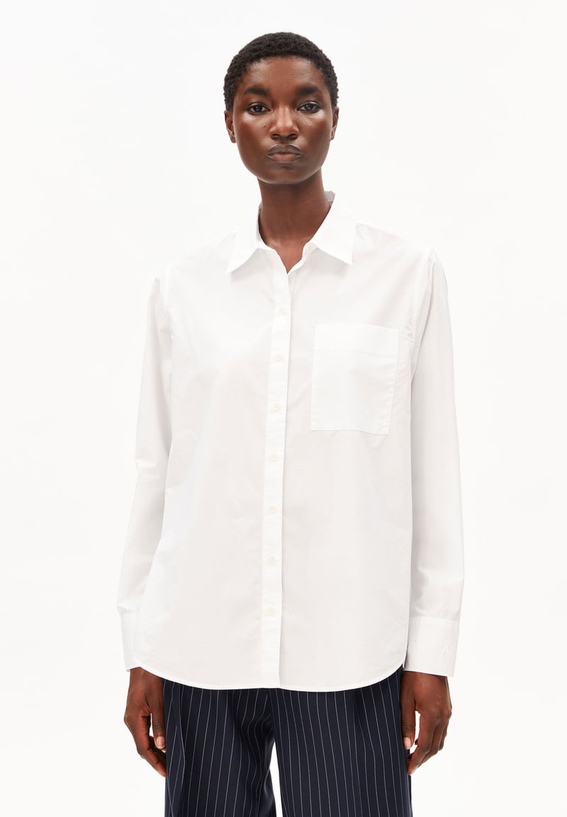 LOOSE POPLIN BLOUSE| white by ARMEDANGELS, 100% Cotton