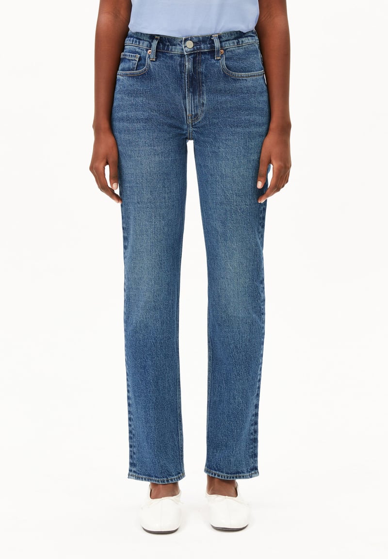 CARENAA MID WAIST STRAIGHT JEAN | atmospheric by ARMEDANGELS, 98% Cotton, 2% Elastane