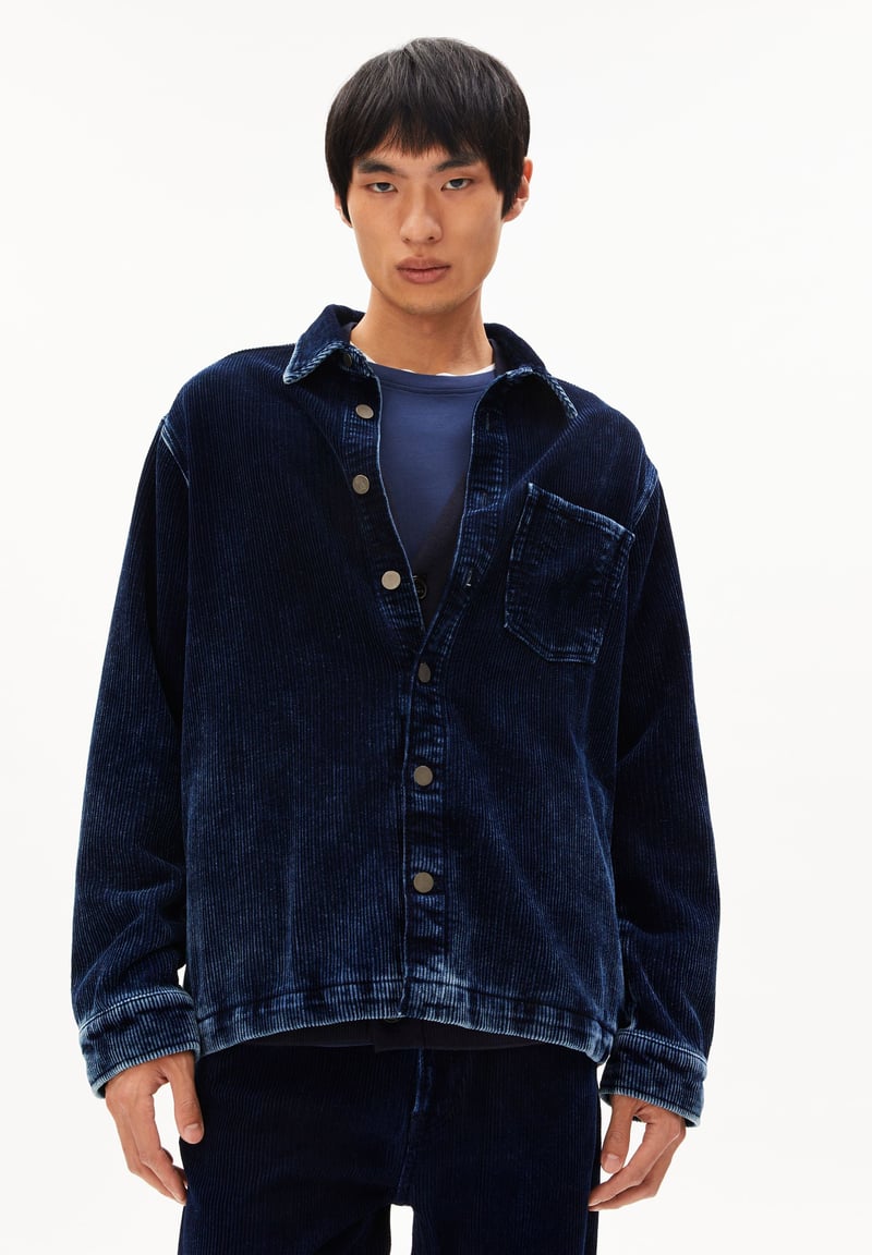 YUNAAI INDIGO CORD JACKET | indigo corduroy by ARMEDANGELS, 100% Cotton
