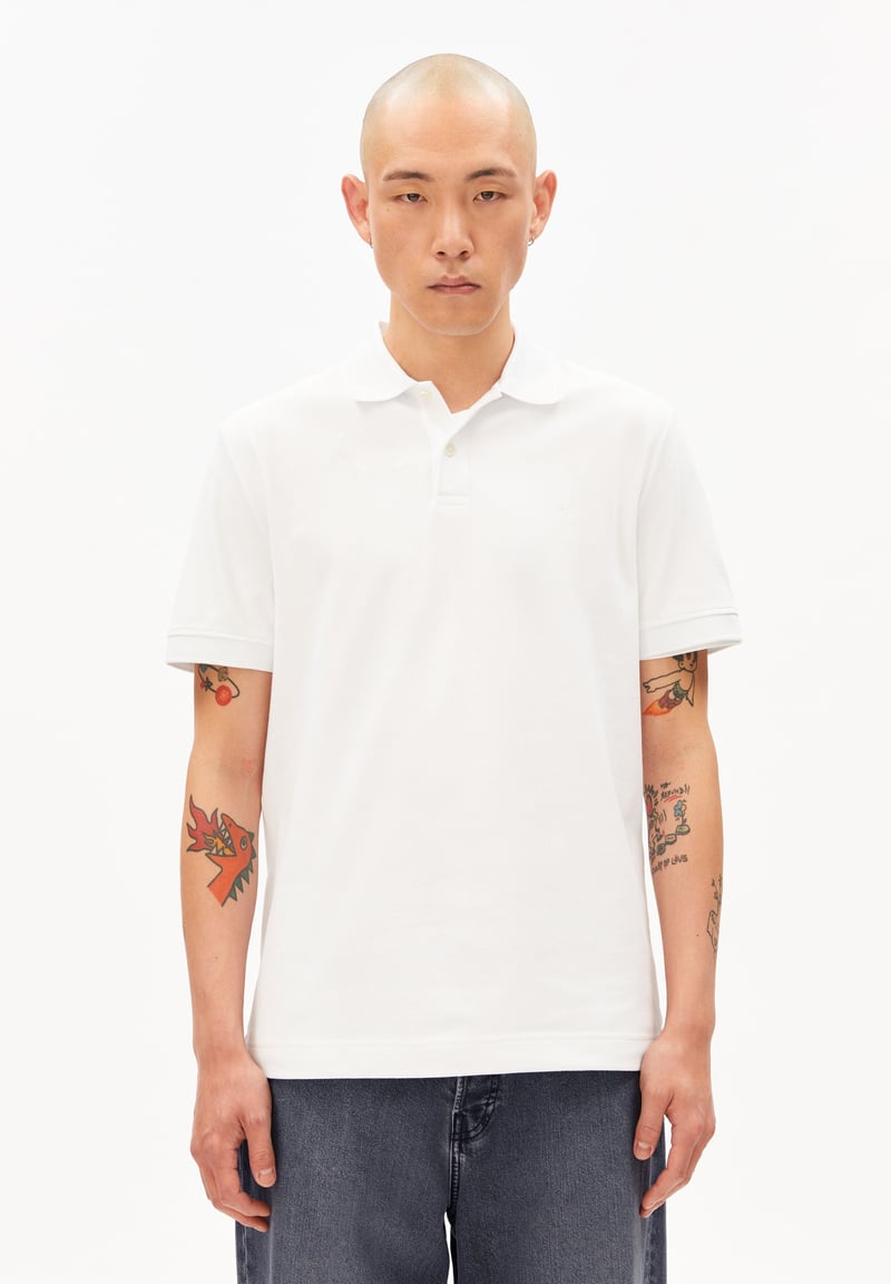 MAARIO POLOSHIRT | white by ARMEDANGELS, 100% Cotton