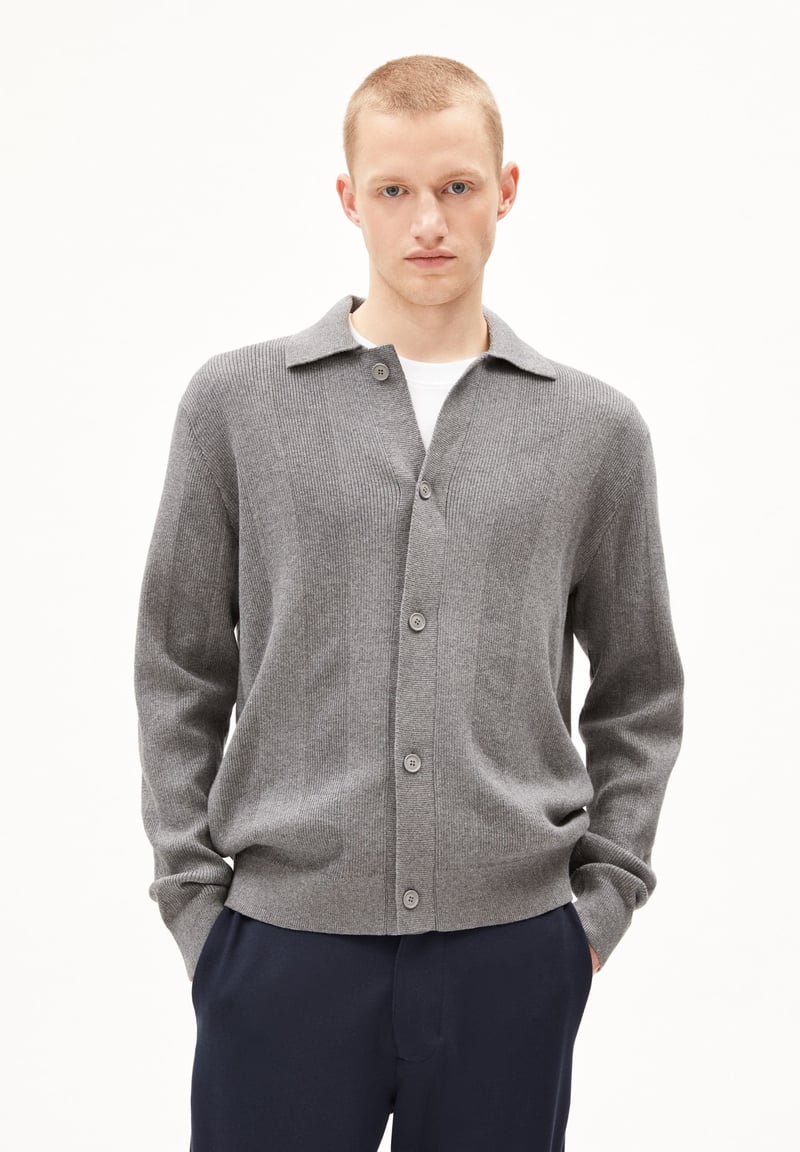 VAALOMES| mid grey melange by ARMEDANGELS, 85% Cotton, 15% Wool