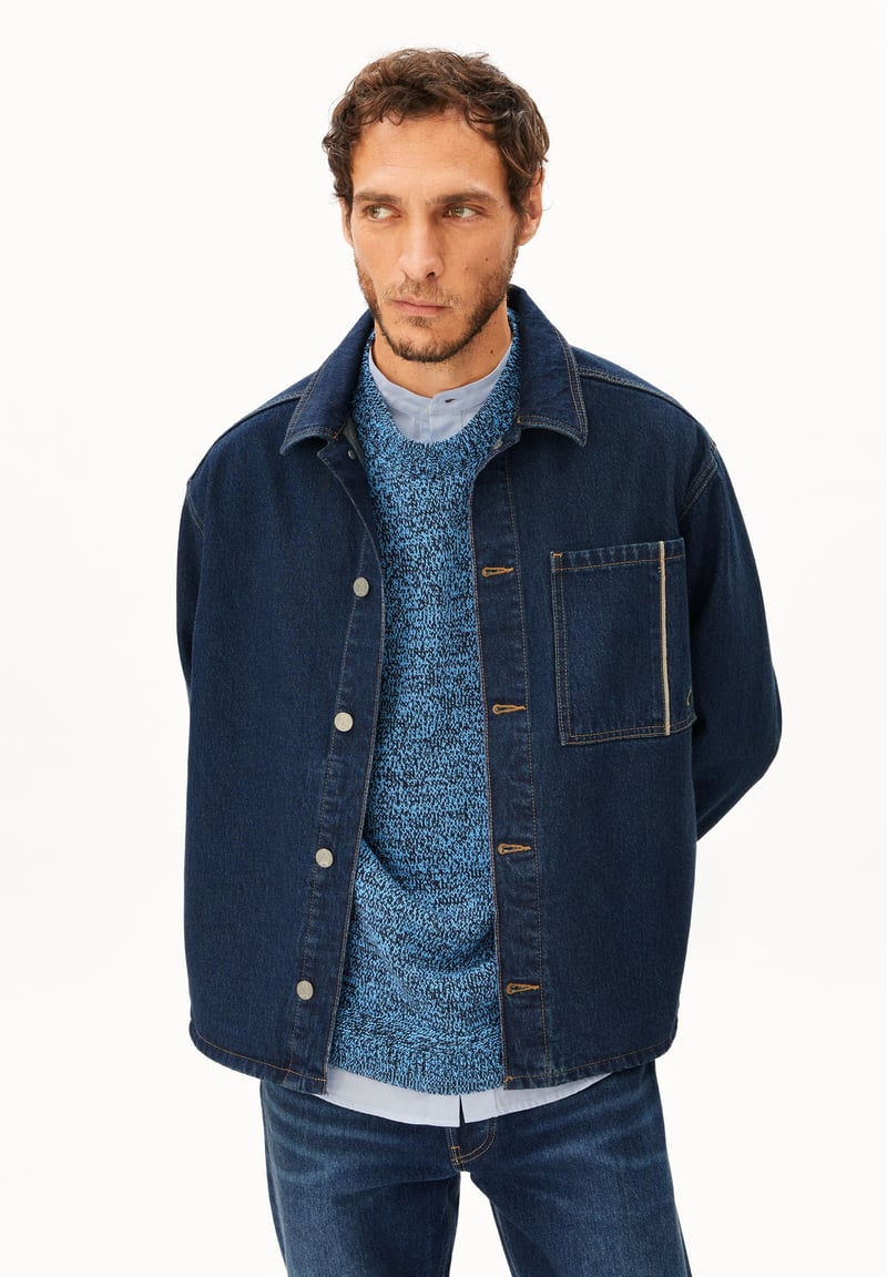 SELVEDGE DENIM OVERSHIRT | midnight air by ARMEDANGELS, 100% Cotton
