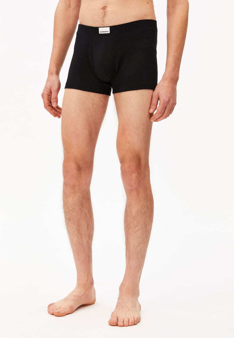 RICAARD RIB BOXER SHORTS | black by ARMEDANGELS, 96% Cotton, 4% Elastane