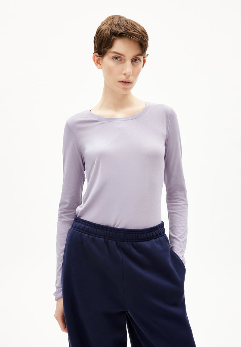 EINIAARA SOFT LONGSLEEVE | frozen lavender by ARMEDANGELS, 100% Cotton