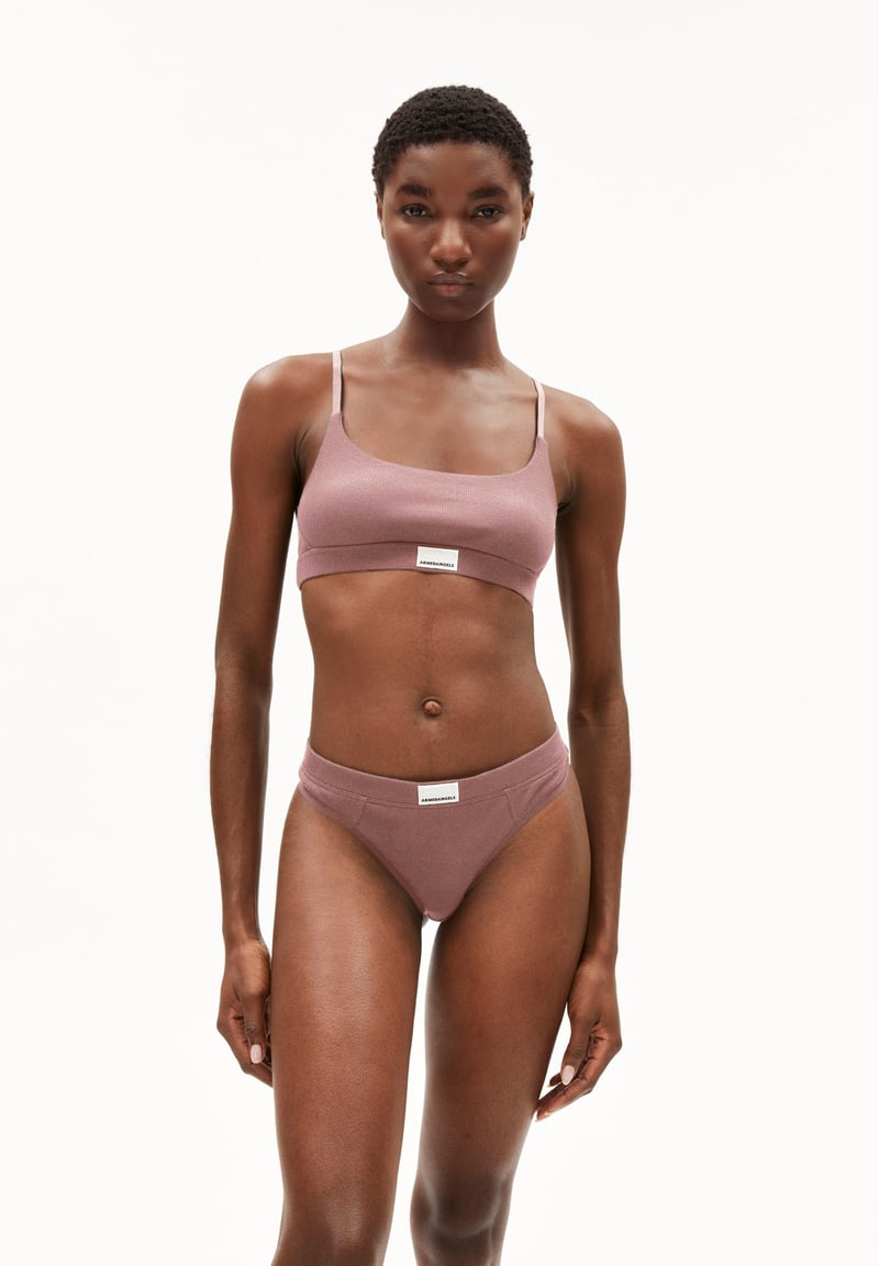 TOVAA RIB BRALETTE | light berry by ARMEDANGELS, 96% Cotton, 4% Elastane