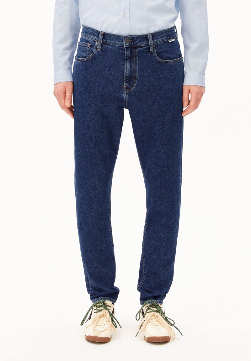 AARJO TARPA TAPERED JEAN | whale by ARMEDANGELS, 82% Cotton, 14% Lyocell, 3% Polyester, 1% Elastane