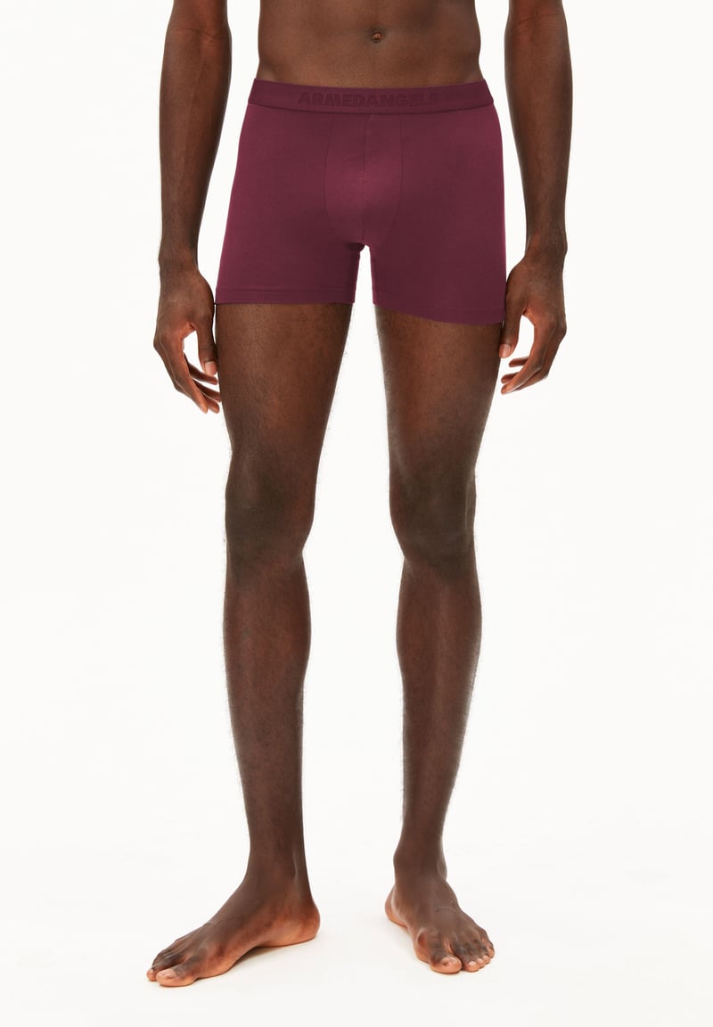 RICAARD BOXER SHORTS | cranberry juice by ARMEDANGELS, 95% Modal, 5% Elastane