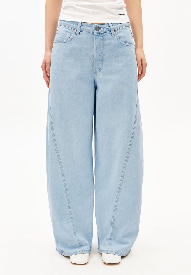 AALTHEA MID WAIST BARREL JEAN | barrea by ARMEDANGELS, 100% Cotton