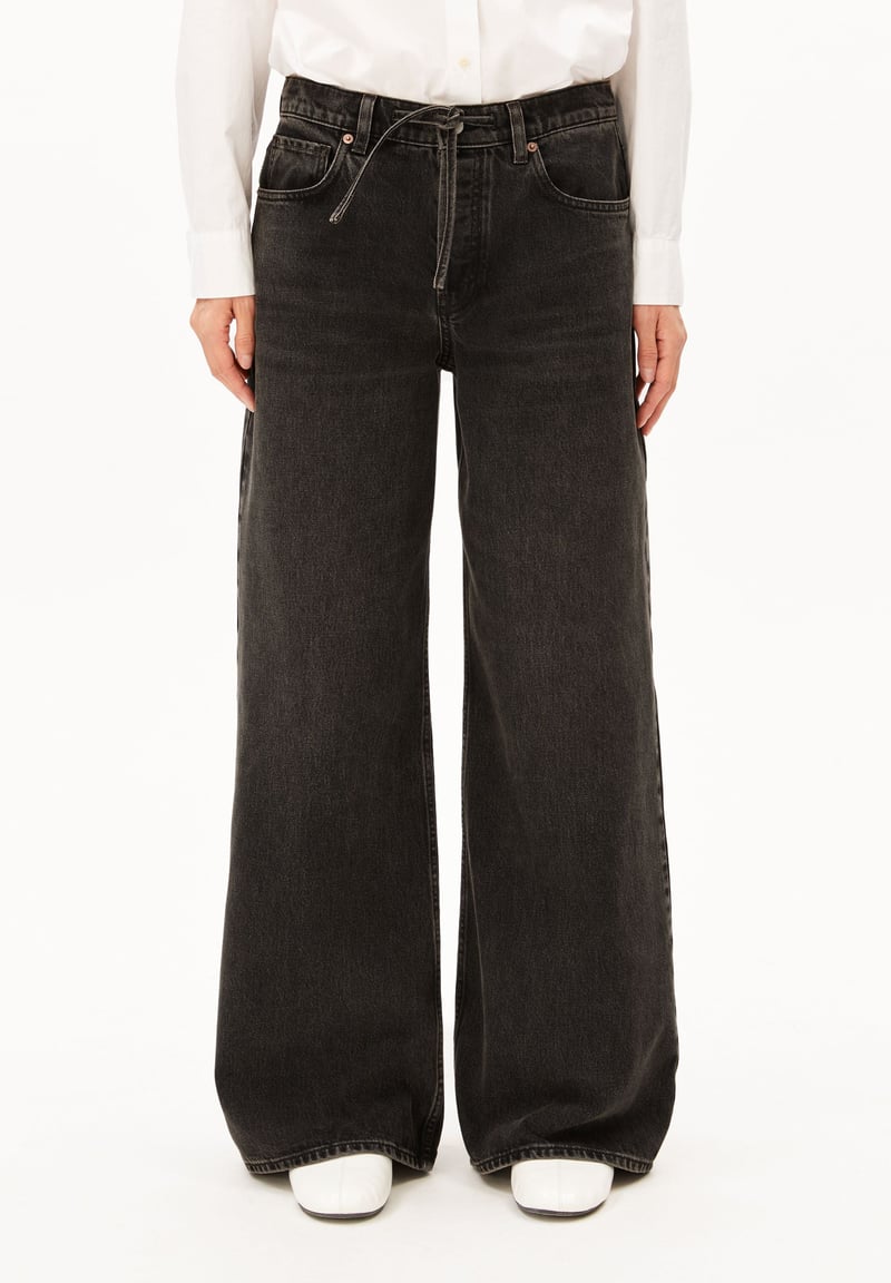 ASTRAEAAS MID WAIST WIDE JEAN | nutmeg by ARMEDANGELS, 100% Cotton