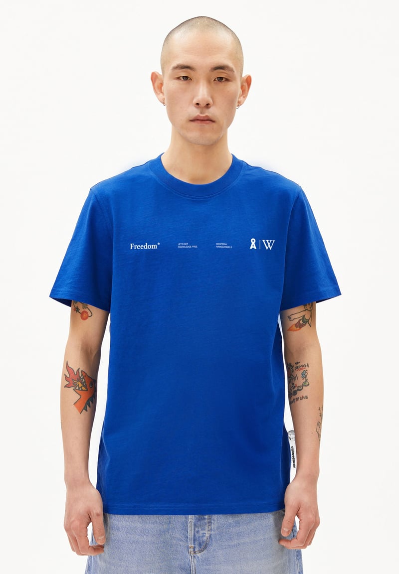 MAARKOS WIKIPEDIA| hyperlink blue by ARMEDANGELS, 100% Cotton