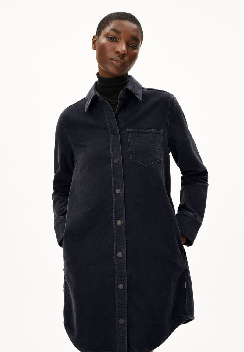AURELEAA CORDUROY| dark steel by ARMEDANGELS, 98% Cotton, 2% Elastane
