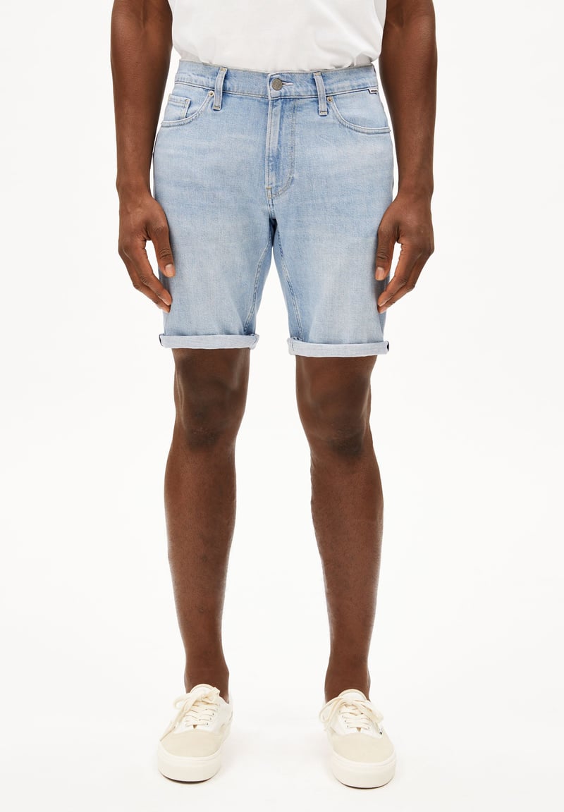 NAAILO DENIM SHORT | tethys by ARMEDANGELS, 84% Cotton, 14% Hemp, 2% Elastane
