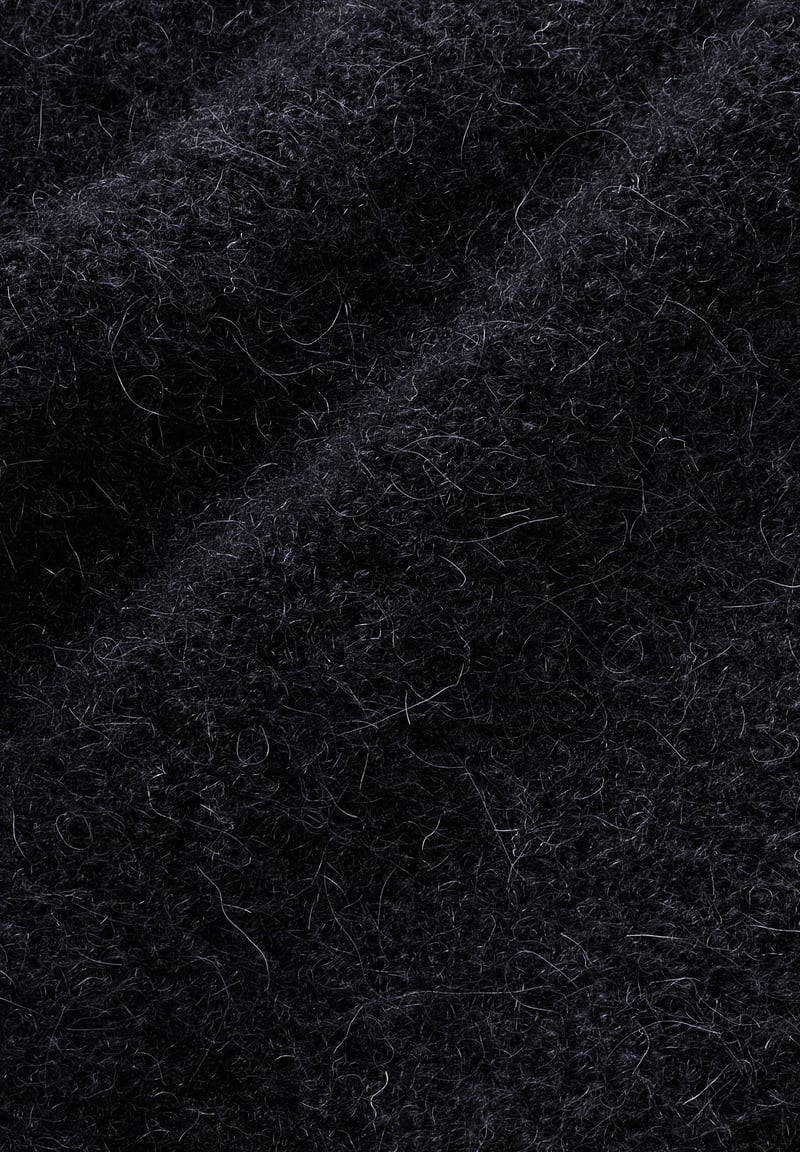 ALPACA-BLEND KNIT SCARF | black by ARMEDANGELS, 84% Alpaca, 16% Nylon