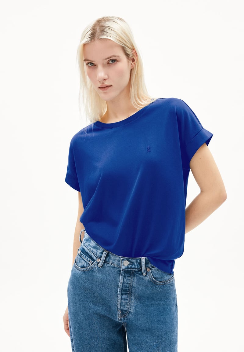 IDAARA T-SHIRT | lapis blue by ARMEDANGELS, 100% Cotton
