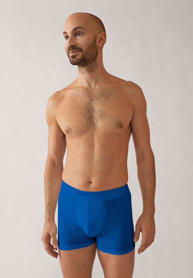 RICAARD BOXER SHORTS | warm blue by ARMEDANGELS, 95% Modal, 5% Elastane