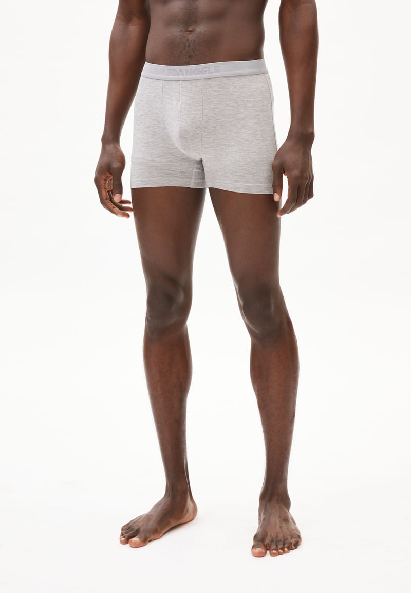 RICAARD BOXER SHORTS | grey melange by ARMEDANGELS, 95% Modal, 5% Elastane