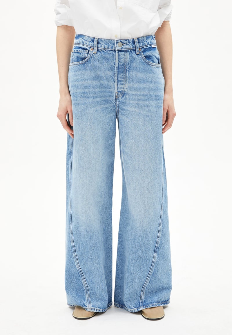 ATHENAAS HIGH WAIST WIDE JEAN | panarea by ARMEDANGELS, 57% Cotton, 43% Lyocell