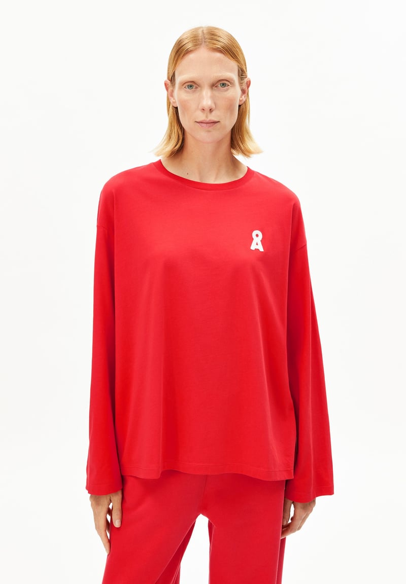 ICONIC Å FIETAA LONGSLEEVE | mars red by ARMEDANGELS, 100% Cotton