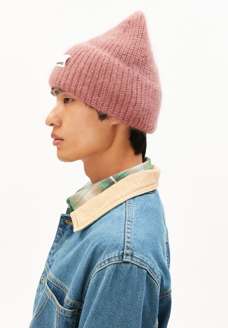 SNOWAA BEANIE | light berry by ARMEDANGELS, 50% Wool, 50% Mohair
