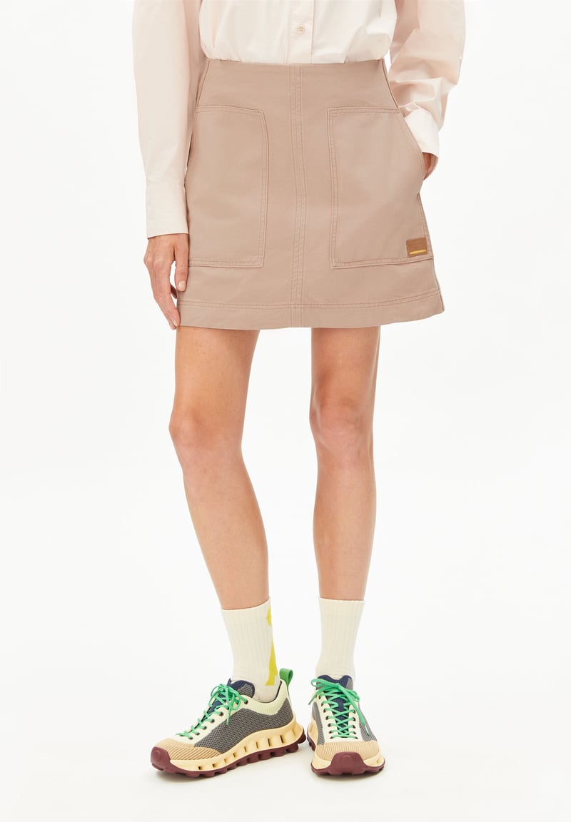 WORKWEAR CANVAS MINI SKIRT | true camel by ARMEDANGELS, 100% Cotton