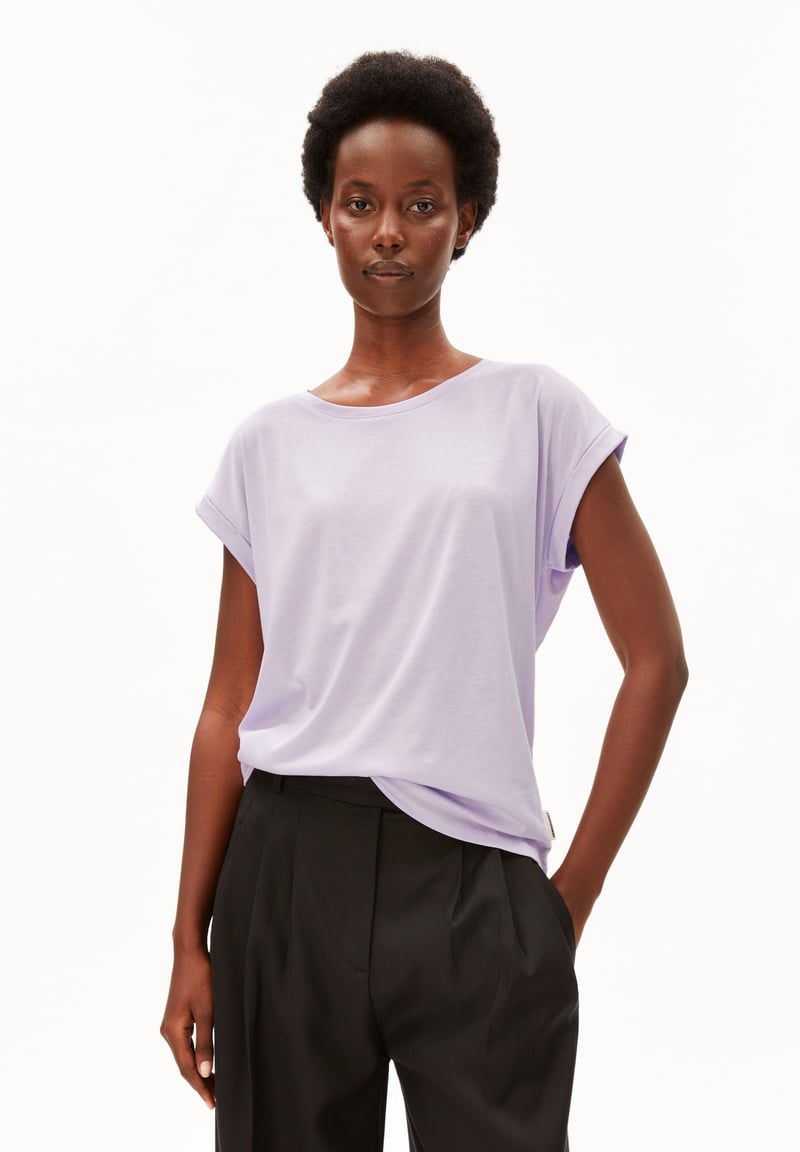 JILAANA T-SHIRT | moonlit lilac by ARMEDANGELS, 67% Lyocell, 33% Cotton