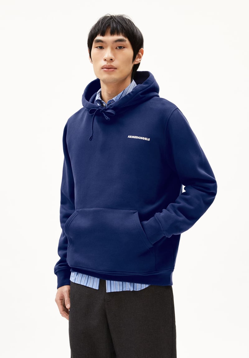 PAARLO FREE SWIM HOODIE | blue noon by ARMEDANGELS, 100% Cotton