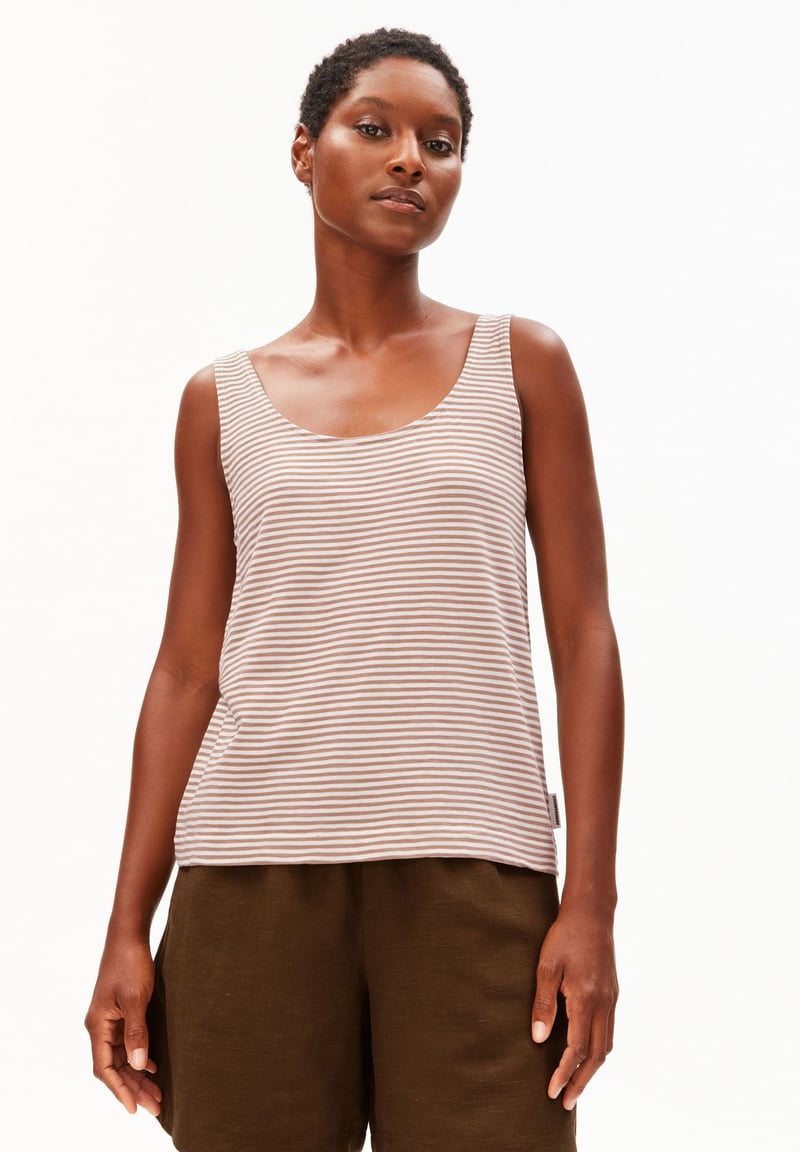 MINAAMI LITA TOP| oatmilk-cinnamon dust by ARMEDANGELS, 100% Cotton